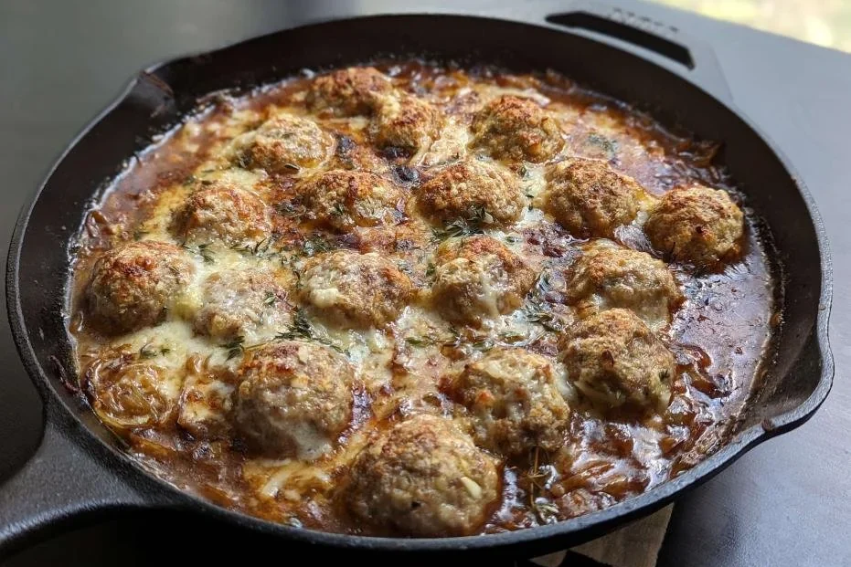 French Onion Meatballs