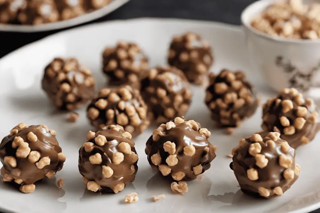 Peanut Butter Balls with Rice Krispies