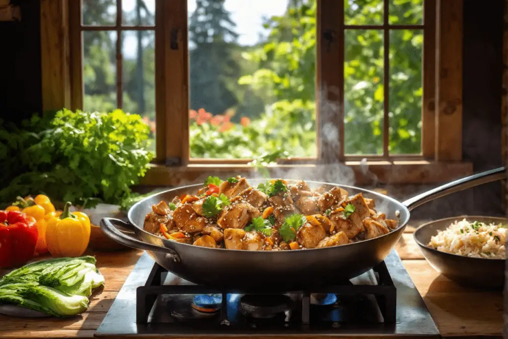 Easy Homemade Sesame Ginger Chicken Cabbage Stir-Fry