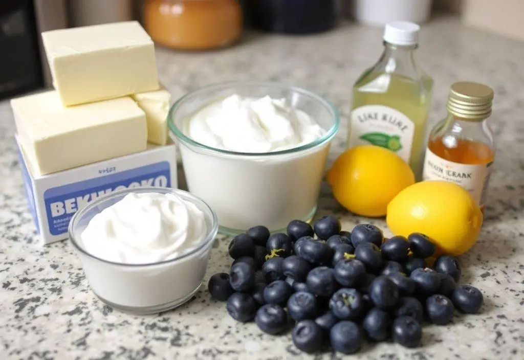 Ravenclaw blueberry velvet cheesecake with a deep blue cheesecake layer, golden crust, and glossy lemon glaze. Garnished with fresh blueberries and powdered sugar in a magical, wizarding-inspired setting.